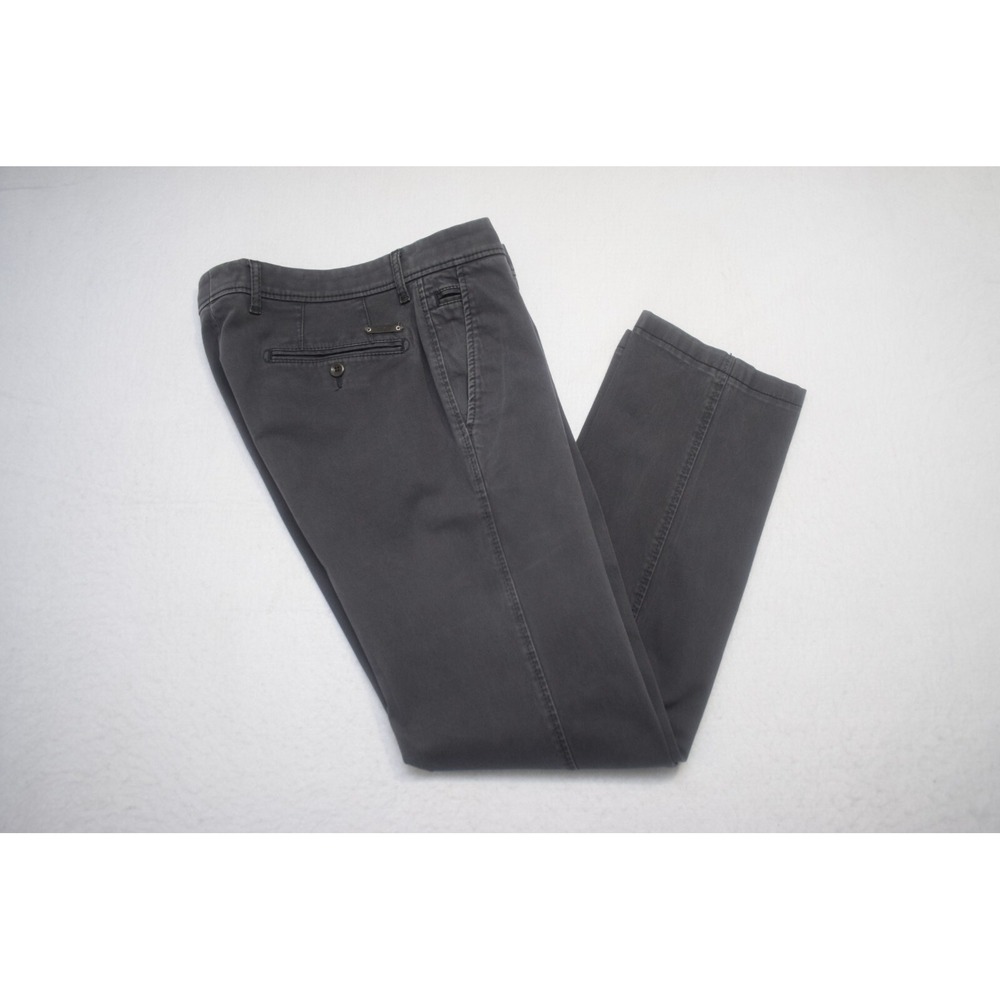 Brax Evans Pants Gray Flat Straight Stretch Performance Chino Mens Size 33 x 30*